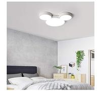 LED Lampada Da Soffitto Per Bambini Creativo Plafoniera Topolino 27W 2000Lm Cartone Animato LED Lampada Da Soffitto Moderna Camera Da Letto Plafoniera Dimmerabile 3000K 4500K 6000K 48*40*5CM ,Bianca
