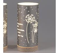 LED Lampada da Tavolo con Detto Denke Non Così Oft H.20cm Grigio Timer Forman [EEK: G]