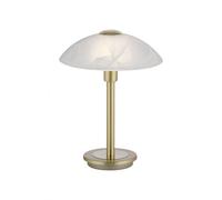 LED Lampada da Tavolo Vetro Schermo Alabatro Ottone 28 CM 3 W Tischleuchte