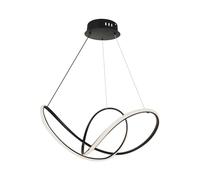 LED Lampada Pendente Lampada da Soggiorno Alluminio Nero Dimmerabile L 120 CM [EEK: Inaditato]