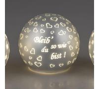 LED Lampade a Sfera Con Bleib Così Come Du Sei Detto 12cm Argento Timer FORMANO [EEK: G]