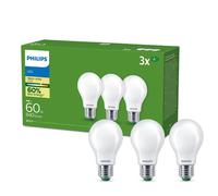 LED Lampadina Goccia Smerigliata Classe a Ultra Efficiente, 3 Pezzi, 60W, E27, L