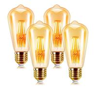 LED Lampadina Vintage Edison 6W E27 2200K Edison lampadina Vintage Retro Stile Lampadine Decorativo luce filamento della lampadina (4 pezzi)