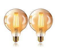 LED Lampadina Vintage Edison, G125 6W E27 bianco caldo 2200K Edison lampadina Vintage Retro Stile Lampadine Decorativo luce filamento della lampadina (2pezzi)