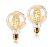 LED Lampadina Vintage Edison, G95SP 6W E27 bianco caldo 2200K Edison lampadina Vintage Retro Stile Lampadine Decorativo luce filamento della lampadina (2pezzi)