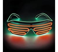 LED lampeggiante EL Wire Neon otturatore occhiali da sole si illuminano bagliore occhiali da sole per rave Halloween EDM DJ Party tende ombreggiatura