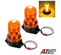 LED Lampeggiante Faro Luce Strobo X2 Muletto Camion Scavatrice Per Jcb 12-24v