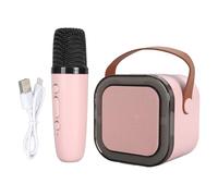 LED LED LED portatile LED LED LIGHT Piccolo altoparlante Bluetooth con microfono per bambini di 4-12 anni adulti (Rosa)
