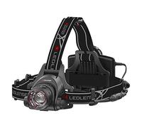 Ledlenser H14R.2 Torcia frontale LED, batteria al litio ricaricabile, 1000 lumen, utilizzabile anche con 4 pile AA, portata luminosa di 300m, cavo di ricarica USB, orientabile