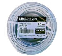 Led Light One Cavo H05VV-F tubo 3 x 0,75 mm 25 m (bianco) Tensione di esercizio: 500v Temperatura massima di esercizio 70º. Cavi per installazioni fisse e mobili in ambienti domestici e uffici.