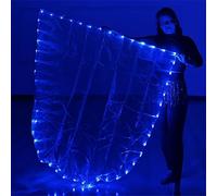 LED Light Up Adorazione Danza Bandiera Con Aste Allungabili Semicircolare Lode Banner Per Adulti E Ragazze Performan