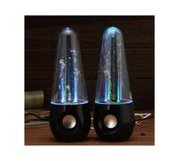 LED Light Water Dancing Fountain Speaker Hifi 3D Surround Sound Subwoofer-Black