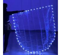 LED Light Worship Dance Flag With Telescopic Poles Semicircular Design Praise Banners For Celebration And Beach Vacation Worship Dance Flag