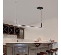 LED Lights, Black Light Fixtures, Dimmabe Linear Pendant Lighting for Kitchen Island Dining Living Room Office Bar, 4000K