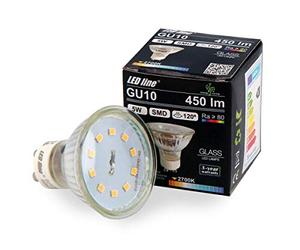 LED Linea GU10 5W LED Luce Bianco Caldo 2700K 450 Lumen Faretti Spot Lampada da Incasso Lampada a Risparmio Energetico Lampadina