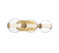 LED Luce Bagno Lampada da Parete Metallo Vetro B:63.1 CM IP44 On Oro Sfera