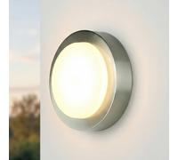 LED Luce Cantina Acciaio Inox IP44 Bianco Rotondo 850 Lumen 3000 K Bianco Caldo