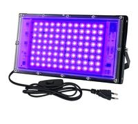 LED Luce Nera 100W Faro UV LED IP65 Impermeabile Faretto UV con 1,5m Spina