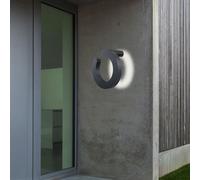 Lampada da parete a LED ad anello design in alluminio faretto illuminazione per facciate da giardino lampada da esterno grigio Globo 34273