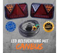 LED Luci Posteriore Rimorchio Set 13 Pol. Kit Cavi 7M Canbus Fanale