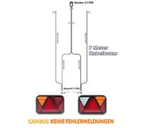 LED Luci Rimorchio Canbus Posteriore Fanale 12V+7M Cablaggio 13PIN