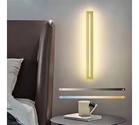 LED Lunga Barra Applique da Parete Interno Regolabile Striscia Lampada da Parete 2700K-6500K Temperatura & Luminosità Regolabili Luci da Parete per Soggiorno Camera da Letto Scale (Oro,60CM 28W)