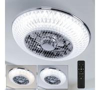 LED Lusso Soffitto Ventilatore Telecomando Aria Radiatore Luce Diurna Lampada