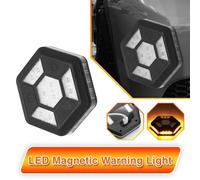 LED Magnetic Warning Light Flashing Rechargeable Yellow Traffic Safety Flas V6U4