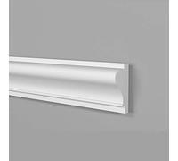 LED MALL HOME Cornice Decorativa per Pareti 2000x37x16mm - Decorazioni Parete Duropolimero - Battiscopa Resistente agli Urti - Battiscopa Cucina (2 Pezzi da 1000x37x16 mm)