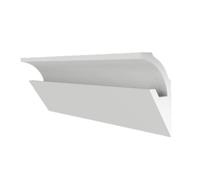 Led Mall Home Profilo in Duropolimero per Strisce Strip LED da Soffitto - Decorazione Luce soffusa - Pannello Verniciabile per Illuminazione Soffusa Greche Decorative (2 Pezzi - 100x10x5 cm)