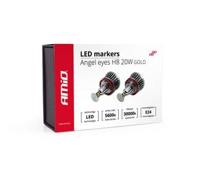 LED marker ringi markery BMW E92 X5 X6 X1 H8 20W GOLD AMIO-01543