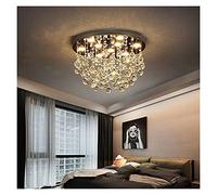 Led Master Bedroom Crystal Ceiling Lamp Round Living Room Atmosphere Warm Romantic Wedding Modern LED Chandelier (Color : ColdWhite Size : 100cm) (Warm White 80cm)