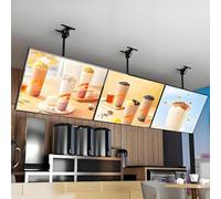LED Menu Light Box, Slim Snap Frame Billboard per esposizione ristorante, cartello da parete con asta telescopica, 50 x 70 cm