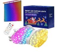 LED Mesh Christmas Net Lights - Smart RGB Outdoor Holiday String Lamp | 9.8 x 9.8 ft | Net Lights for Bushes | Smart RGB winter holiday string lamp for balcony tree garden
