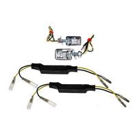 Indicatore Set LED Mini Mattone Nero Omologati + 2 Resistenze per Yamaha Sr Tdr
