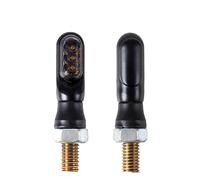 LED Miniblinker Universale "Ultra Mini" Nero + Tinto, 12V Moto Dark
