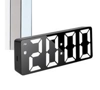 LED Mirror Alarm Clock - Digital Alarm Clock , ampio display luminoso LED a specchio Clocck | Silent Modern Alarrm Clocks With Date And Temperature, Table Ornaments For Bedroom, Living Room