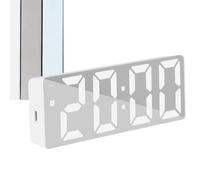 LED Mirror Alarm Clock - Digital Alarm Clock , ampio display luminoso LED a specchio Clocck | Silent Modern Alarrm Clocks With Date And Temperature, Table Ornaments For Bedroom, Living Room