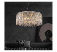 LED Modern Luxury Chrome Round Crystal Chandelier