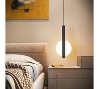 LED Moderno luce pendente Nero Lampada a sospensione Creativo disegno luci sospese Camera da letto comodino lampadario Regolabile in altezza 3000 mila soggiorno sala da pranzo scale 20*42 cm