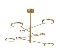 LED Moderno Ottone Sputnik Lampadario Plafoniera per Cucina Soggiorno Camera da Letto Luci con Sorgente Luminosa/Rame/115 * 68Cm