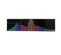 LED Music Spectrum Analyzer with Digital Clock - RGB Audio Level Display, Voice Control & Line Control, 4 Frequency Ranges for Car and Studio Use