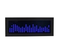 LED Music Spectrum Rhythm Light - Audio Visualizer with Clock Mode, Voice & Line Control, USB Powered Desktop Ornament for Gaming & Studio Rooms(A)