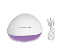 LED Nail Gel Polish Dryer Manicure Dryer Shell Shaped 12pcs Light Chips 180 Degrees Drying Nail Curing Lamp for DIY (Viola)