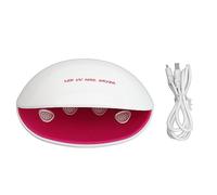 LED Nail Gel Polish Dryer Manicure Dryer Shell Shaped 12pcs Light Chips 180 Degrees Drying Nail Curing Lamp for DIY (Rosa)