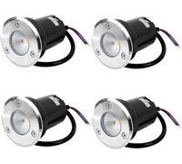 LED nelle Luci A Terra 3w Luci Sotterranee per Percorsi Luminosi Ip67 Luci per Esterni A Prova di Acqua 12v A Bassa Tensione per Luci da Giardino A Gradini per Ponti Carrabili, Neutral Light, 4PCS