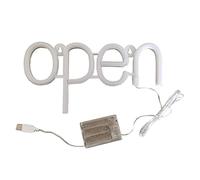 LED Neon OPEN Sign Hanging Door OPEN Light Box Lampada da Modellazione a LED Mini Lavagna Luminosa Aperta in Miniatura per Negozio Esterno e Ingresso
