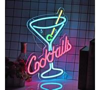 LED Neon Segni Bar Caffè Aperto Birra Sigaretta Segno Neon Luci Acriliche LED con Catena Hanging Light Up Segno per Bar Pub Store Uomo Cave Casa Party Club Wall Decor 5V USB Alimentato Dimmable