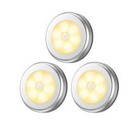 Led Night Light with Motion Detector, 3 Pieces, Night Light Battery Operated, Automatic On/off, Night Light Baby Motion Detector for Bedrooms, Childre