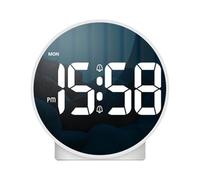Led Night Stand Digital Clock - Adjustable Aesthetic Desk Decor For Kitchen | Alarm Clock New Mirror Large Screen | Mirror Alarm Cl0ck | Led Cl0ck | Dorm Living Room Classroom Bedroom Bathroom